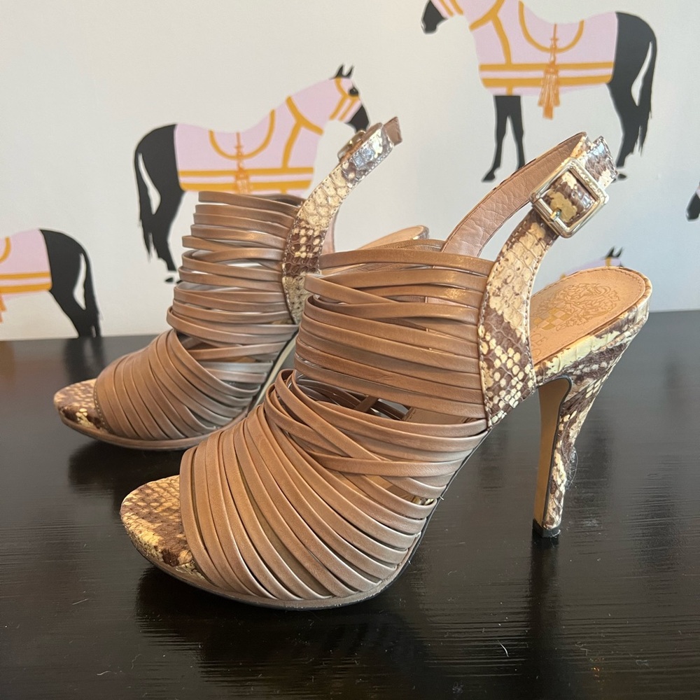 Vince Camuto Sexy SnakeSkin and Leather Heels